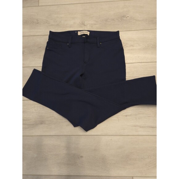 Calvin Klein Pants Navy Ponte Pull On Skinny Stretch Ankle Mid Rise Womens 10 - Picture 3 of 7